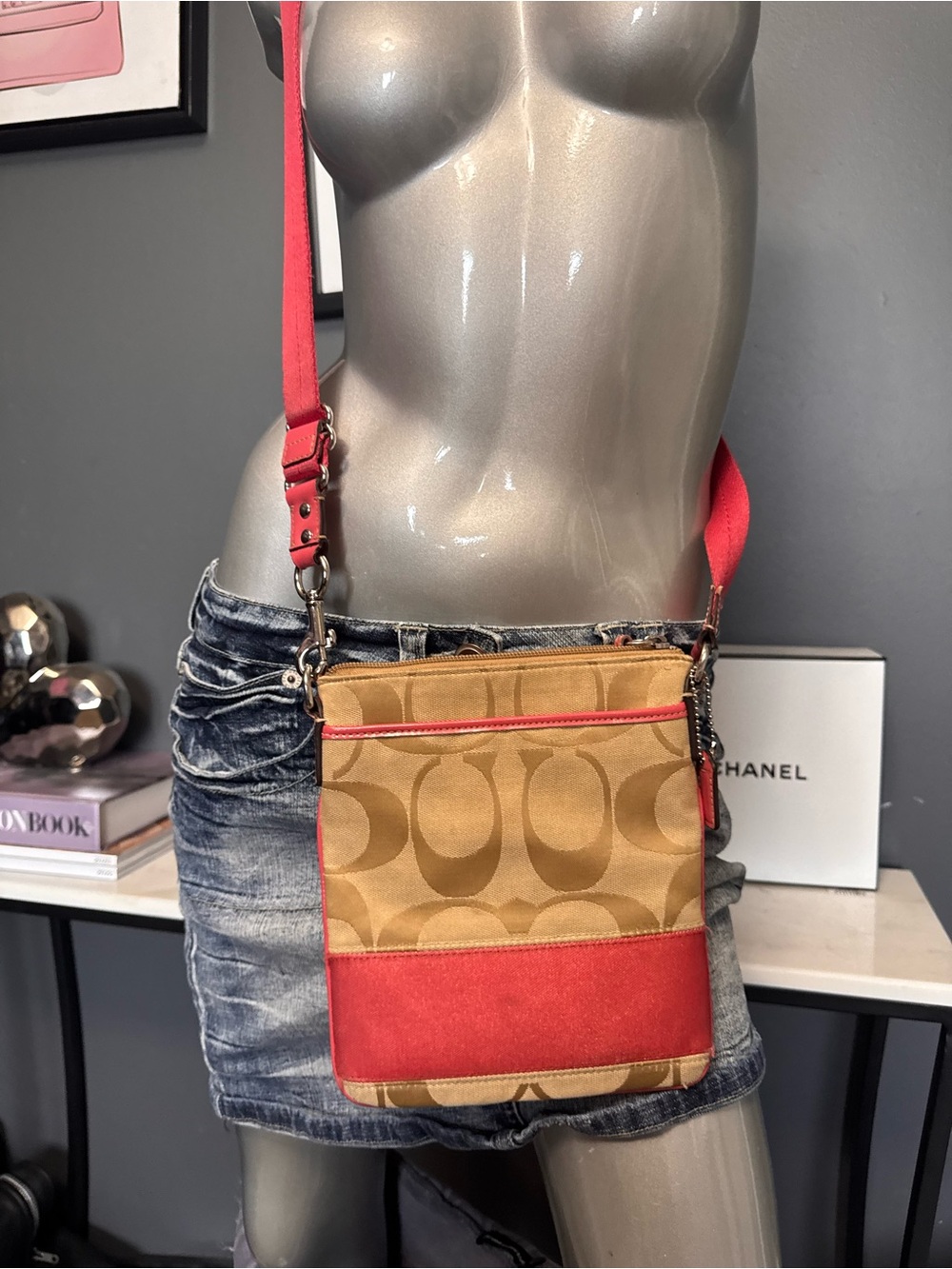 Coach Y2K Tan/Pink Authentic Purse